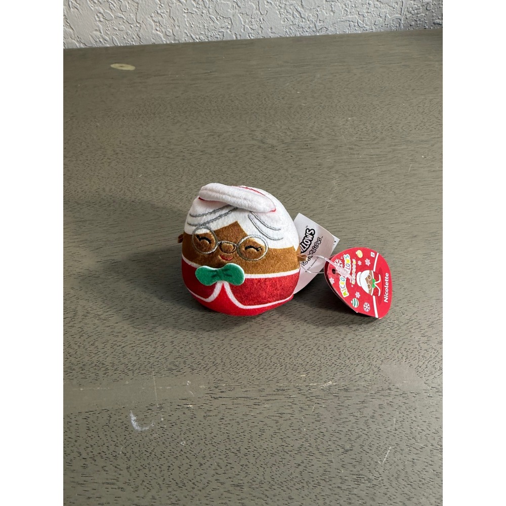 Squishmallows Micro Mallows Nicolette Gingerbread Woman Christmas Plush 2.5 Inch